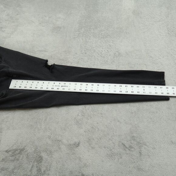 Lane Bryant Jeans Women's 18 Gray High-Rise Skinny Denim 28" Inseam Distressed - Picture 14 of 14